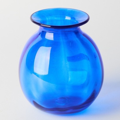 A Glass Vase Signed S Sovell