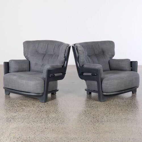 A Pair Of Denis Chairs by Guillerme Et Chambron for Votre Maison, France c. 1970