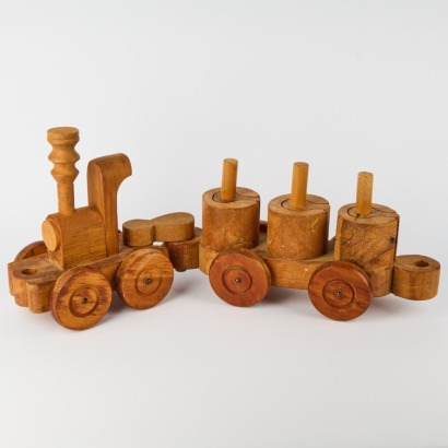 A Wooden Train by Bill Hammond