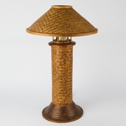 A Woven Table Lamp
