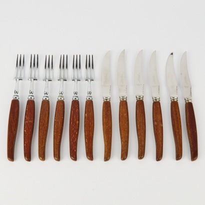 A Mid-Century 12pc Steak Set by E. Blyde & Co, Sheffield