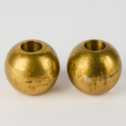 A Pair of Brass Candleholders