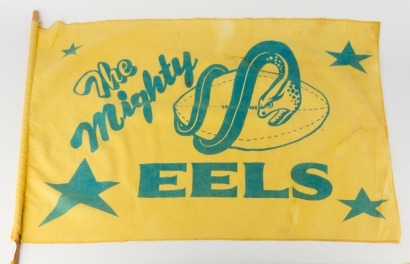 A Vintage Parramatta Eels National Rugby League Supporters Flag