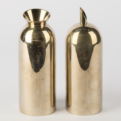 A 1970s Stainless Steel Freud Sugar Dispenser and Milk Jug