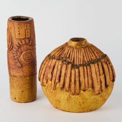 A Pairing of Pottery Vases by Rooke