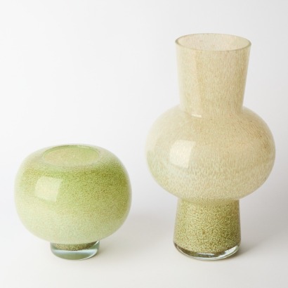 A Pair of Glass Vases