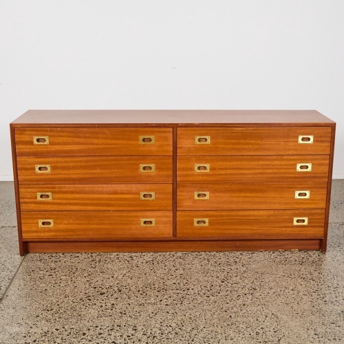 A Mid-Century Drawer with Brass Handles