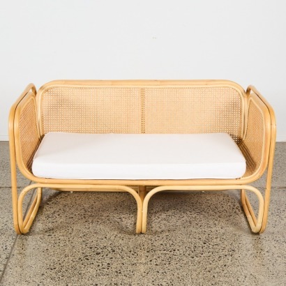 A Jan Bocan Style Bamboo And Rattan Sofa