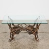 A Brutalist Iron And Glass Coffee Table - 2
