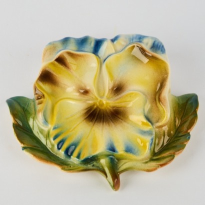 A Titian Pottery Pansy Wall Vase