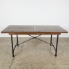 A Hardwood and Iron Dining Table - 2