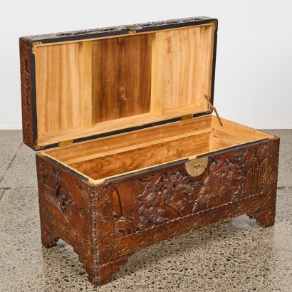 A Carved Camphor Chest