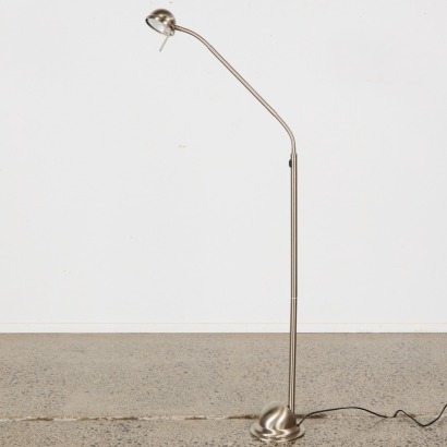 A Minimal Brushed Stainless Floor Lamp