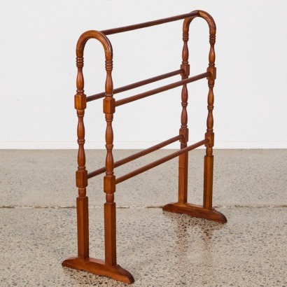 An Antique Teak Towel Rack