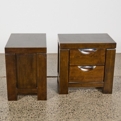 A Pair of Solid Wood Bedside Cabinets