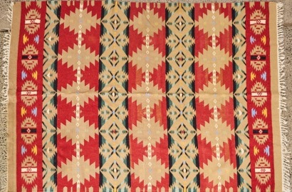 A Large Aztec Kilim Rug