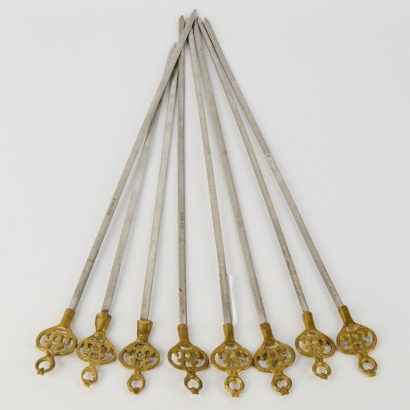 A Collection Of Eight Kebab Skewers