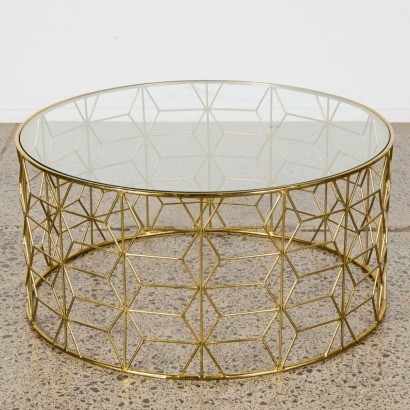 A Hollywood Regency Circular Coffee Table