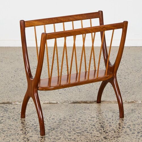 A Mid-Century Wishbone Magazine Rack