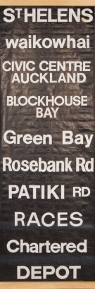 A Section of New Zealand Bus Blind