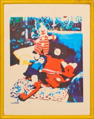 A Retro Art Print in Yellow Frame