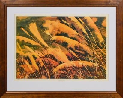 A James Robb Sunset Toitoi Signed Litho