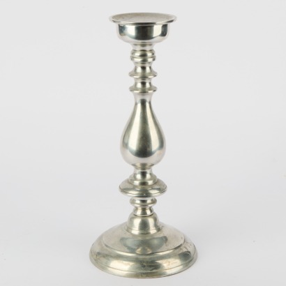 A Large Aluminium Candle Holder