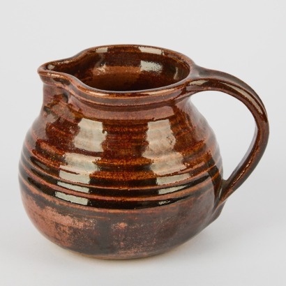 A Jean Hadstedt Stoneware Jug in a Fatso Style Form