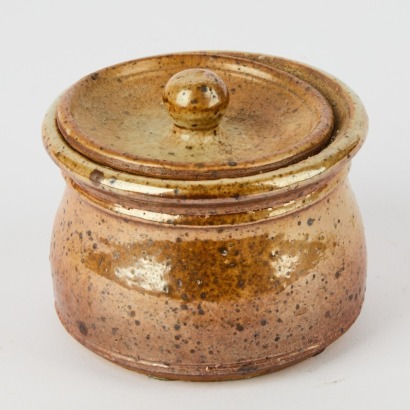 A Peter Lange Stoneware Jar In A Shino Glaze