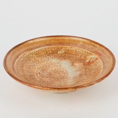 A Len Castle Shino Bowl With Impressed Decoration To Interior