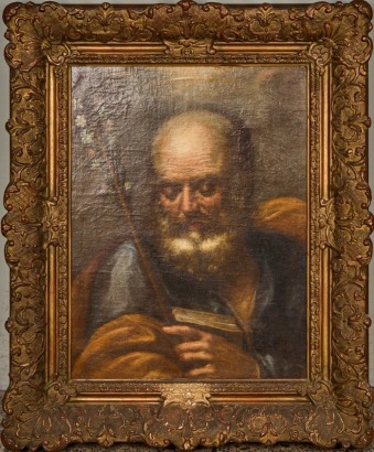 An Antique Replica Baroque Painting of Saint Joseph