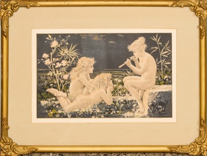 A Silk Painting from 1880's