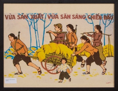 A Vintage Vietnamese "Be Ready" Poster