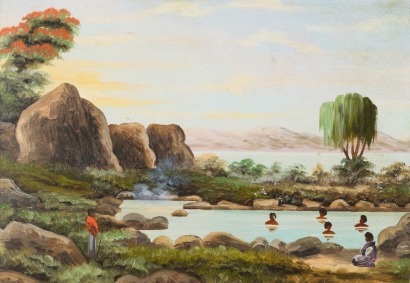 JOHN PHILEMON BACKHOUSE Hinemoa's Bath, Mokoia Island, Rotorua