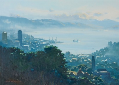 JOHN CRUMP untitled (Wellington harbour scene)