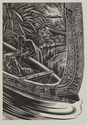 E. MERVYN TAYLOR War Canoe