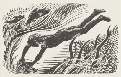 E. MERVYN TAYLOR Crayfish Diver