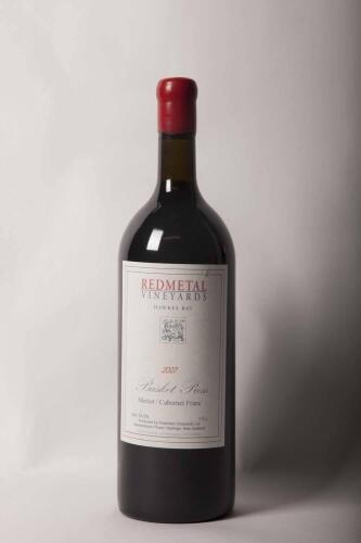 (1) 2007 Redmetal Basket Press Merlot/Cabernet Sauvignon 1500ml, Hawkes Bay