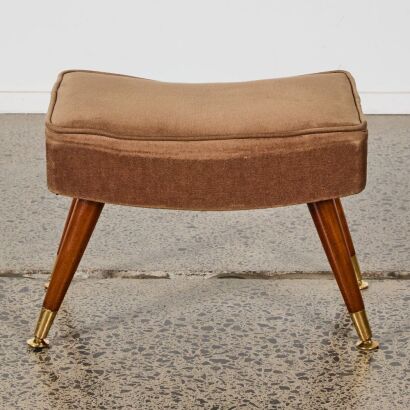 A Mid Century Mahogany Footstool
