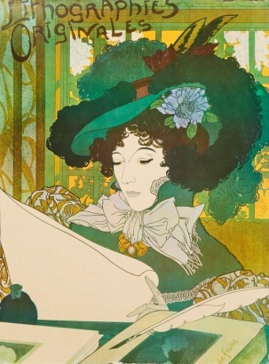 A Vintage George de Feure Reproduction Poster