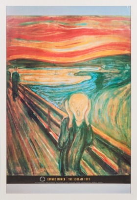 A Framed Edvard Munch The Scream Poster