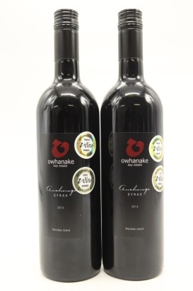 (2) 2013 Owhanake Bay Estate 'Anchorage' Syrah, Waiheke Island