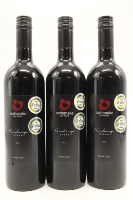 (3) 2013 Owhanake Bay Estate 'Anchorage' Syrah, Waiheke Island