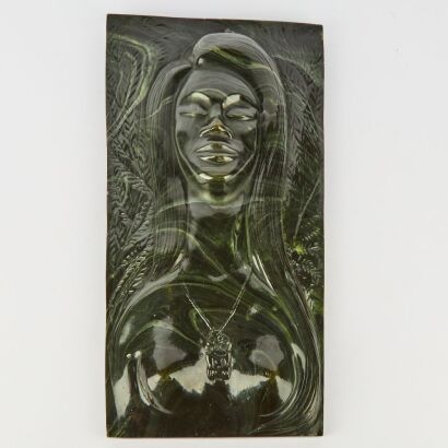 A Vintage Resin Mould Figure of a Woman with Hei Tiki