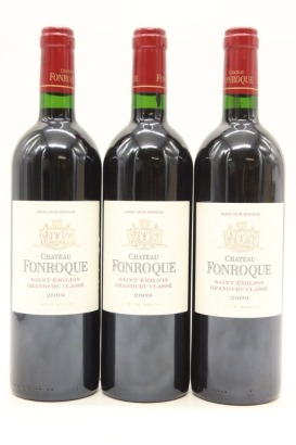 (3) 2009 Chateau Fonroque, Saint-Emilion Grand Cru