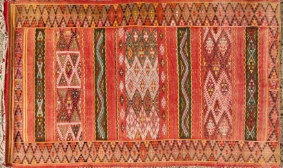 A Vintage Moroccan Kilim Rug