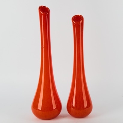 A Pair of Tall Peter Viesnik Vases