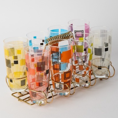 A Set of Retro Lemonade Glasses