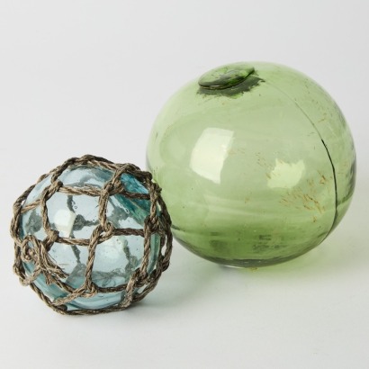 A Pair of Vintage Japanese Fishing Floats