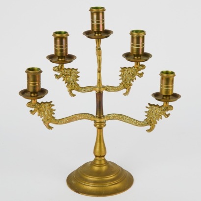 A Vintage Brass Candelabra
